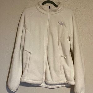 The Northface Women's White Fleece Full-Zip